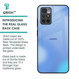 Vibrant Blue Texture Glass Case for Redmi 10 Prime