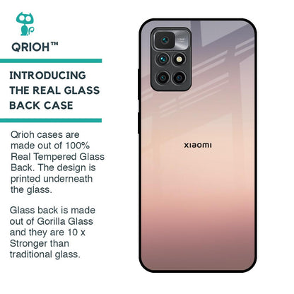 Golden Mauve Glass Case for Redmi 10 Prime