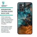 Golden Splash Glass Case for Redmi 10 Prime