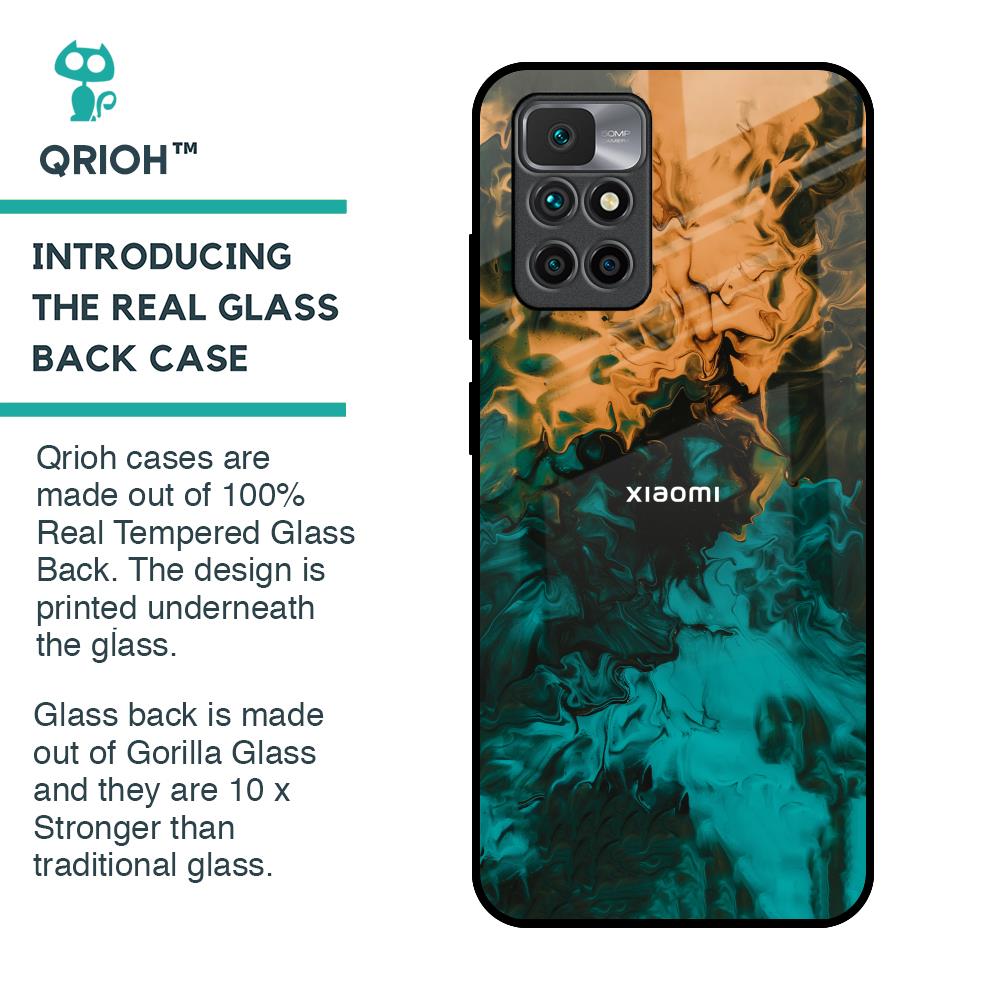 Watercolor Wave Glass Case for Redmi 10 Prime