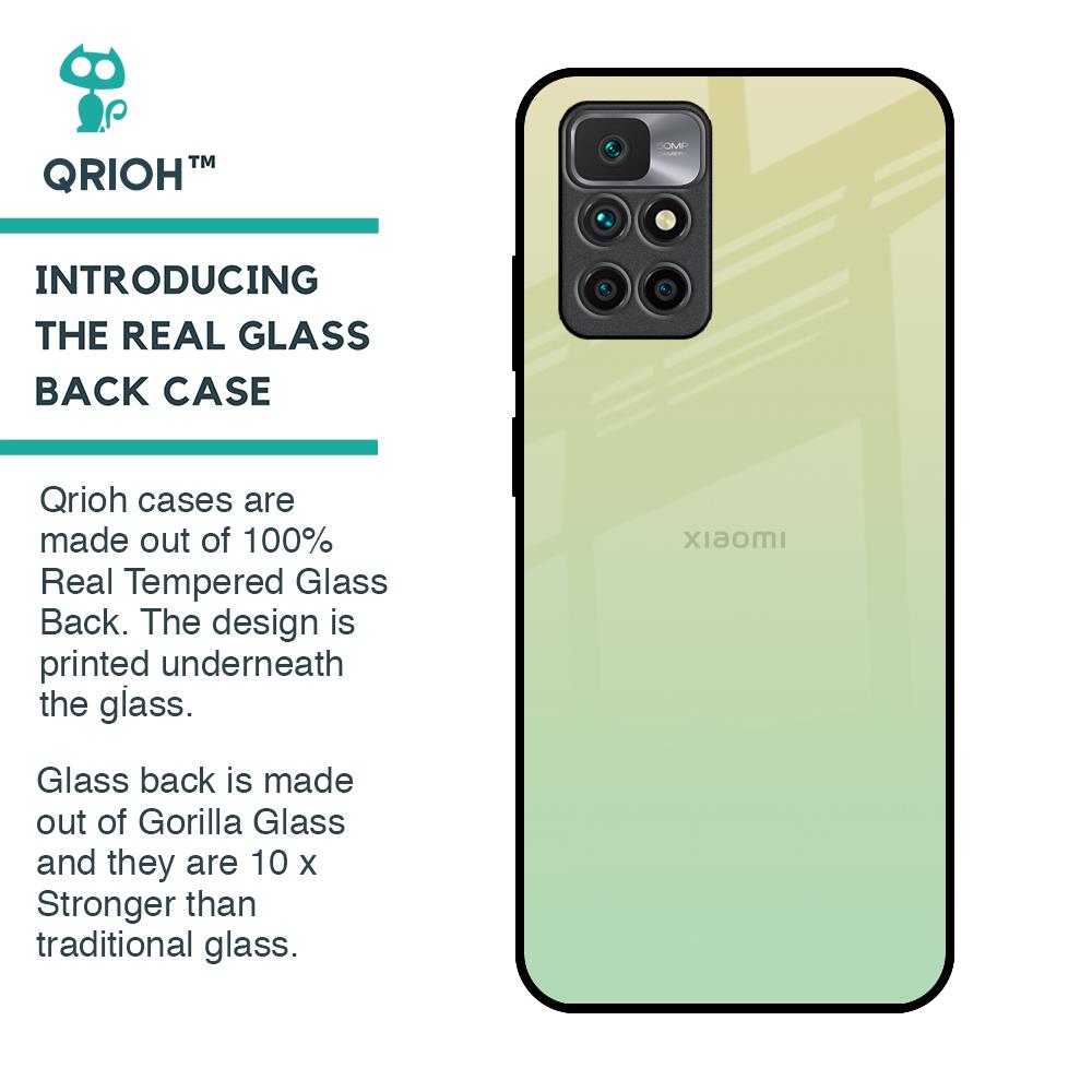 Mint Green Gradient Glass Case for Redmi 10 Prime