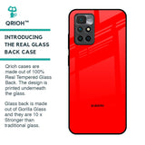 Blood Red Glass Case for Redmi 10 Prime