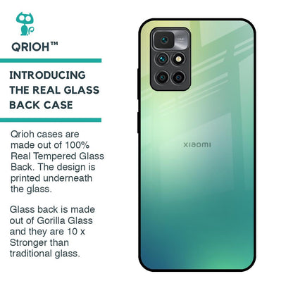 Dusty Green Glass Case for Redmi 10 Prime