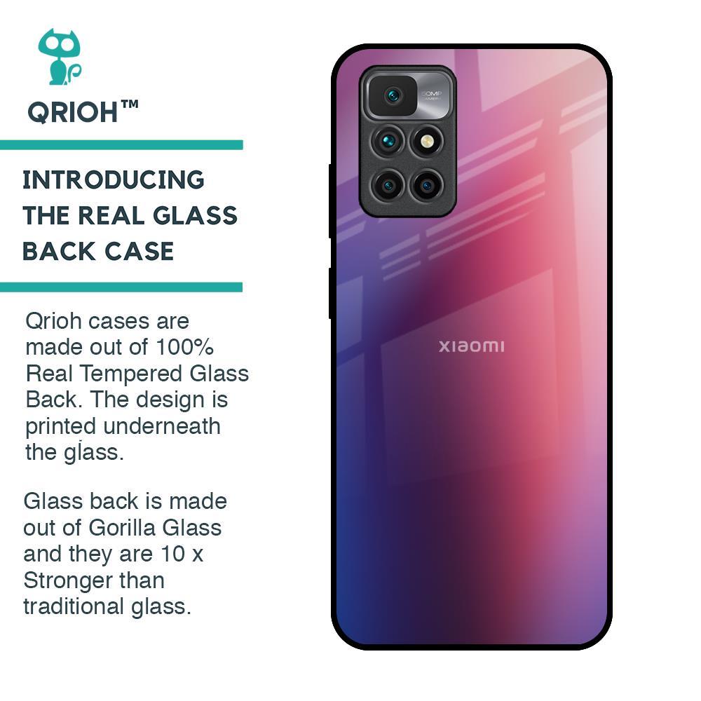 Multi Shaded Gradient Glass Case for Redmi 10 Prime