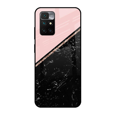 Marble Texture Pink Redmi 10 Prime Glass Cases & Covers Online