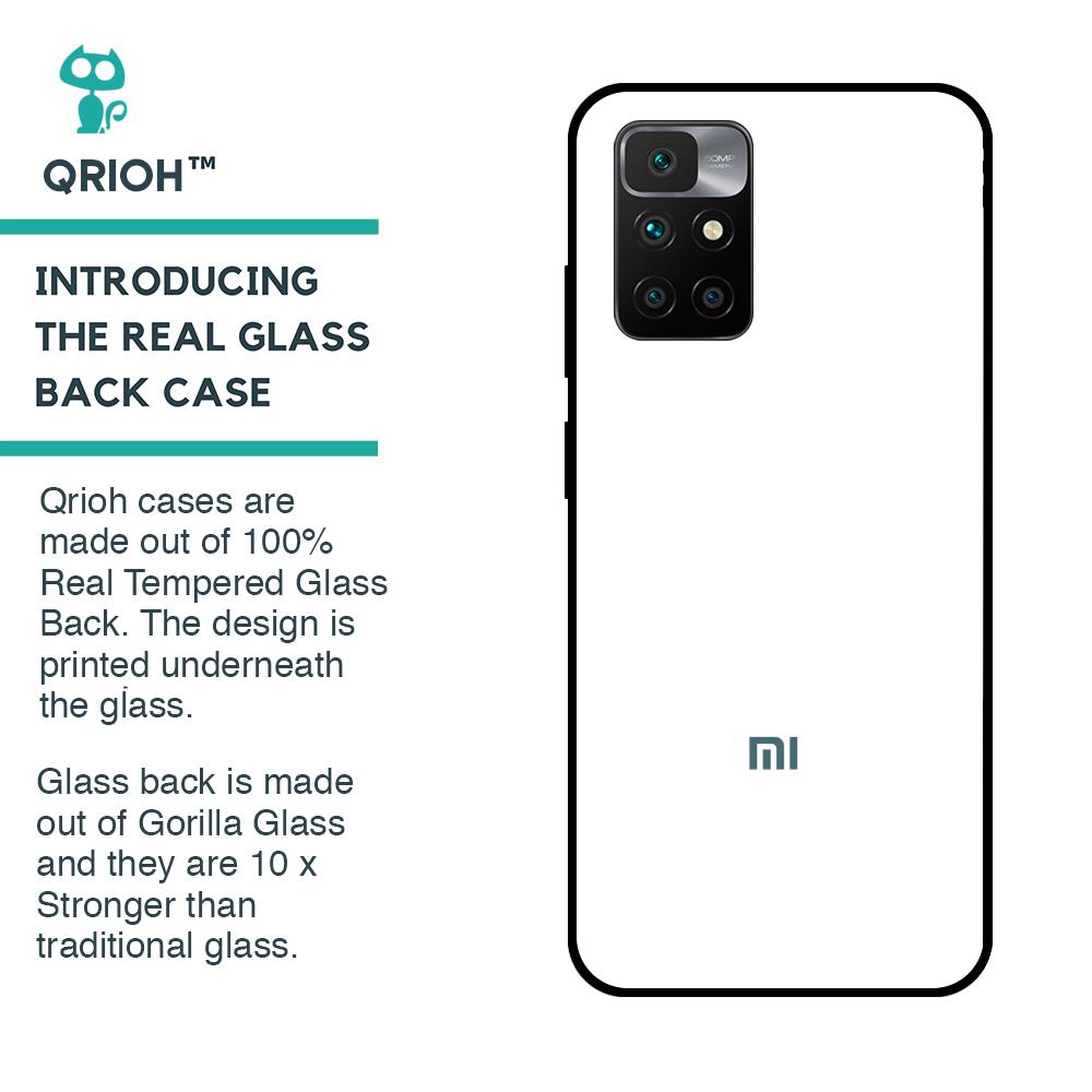 Arctic White Glass Case for Redmi 10 Prime