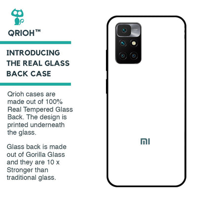 Arctic White Glass Case for Redmi 10 Prime