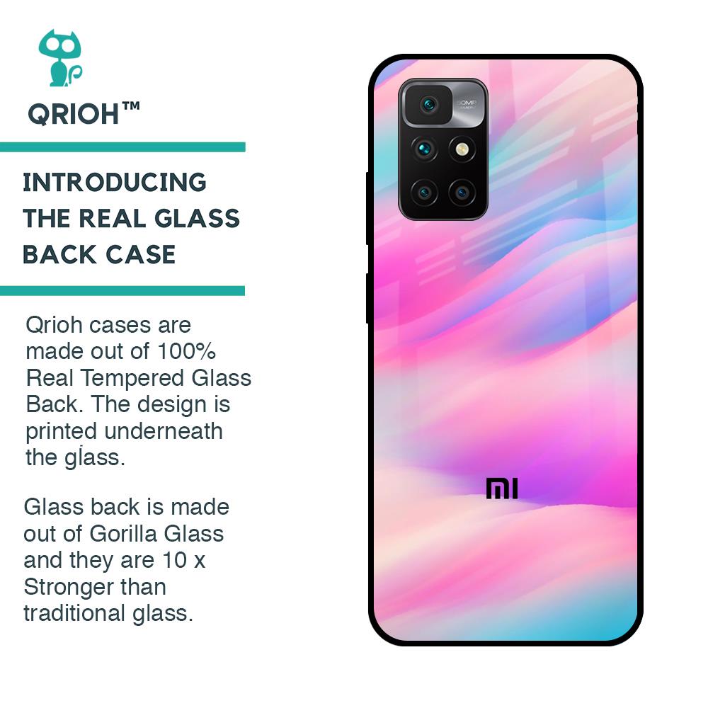 Colorful Waves Glass case for Redmi 10 Prime