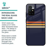 Tricolor Stripes Glass Case For Redmi 10 Prime