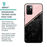 Marble Texture Pink Glass Case For Redmi 10 Prime