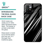 Black & Grey Gradient Glass Case For Redmi 10 Prime
