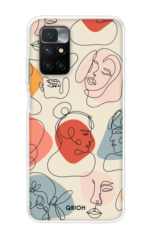 Abstract Faces Redmi 10 Prime Back Cover