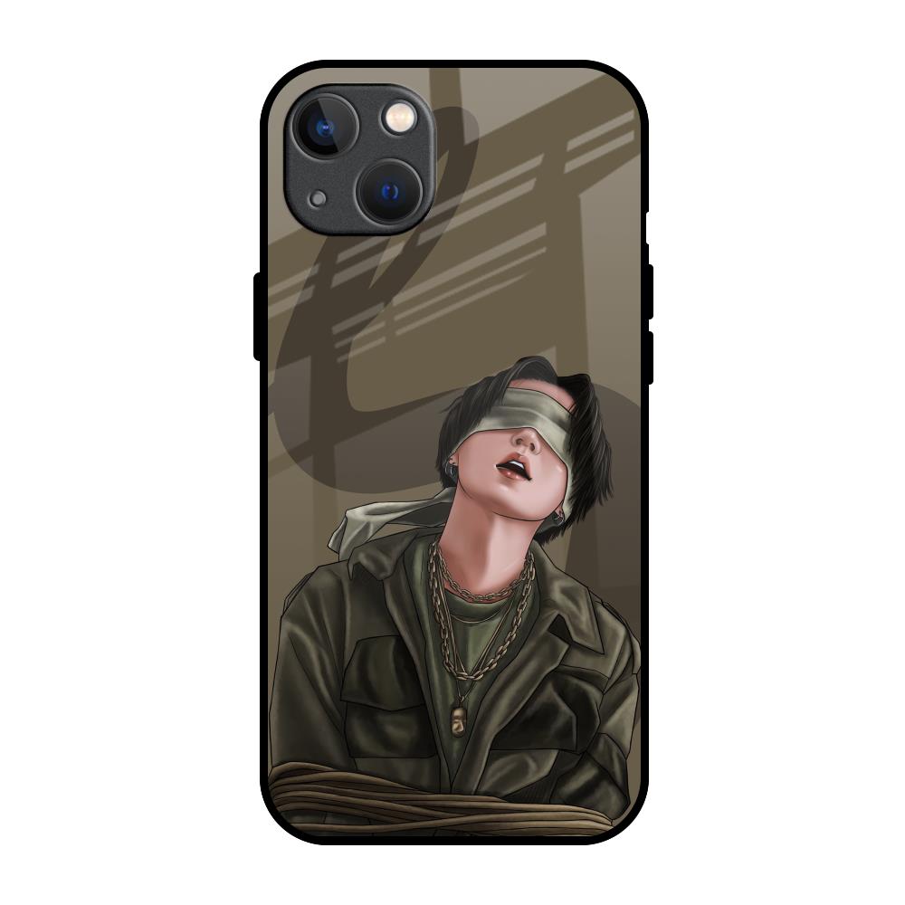 Blind Fold iPhone 13 Glass Back Cover Online