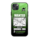 Zoro Wanted iPhone 13 Glass Back Cover Online