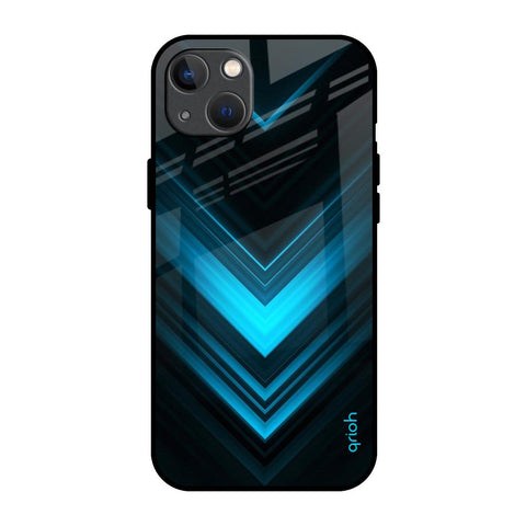 Vertical Blue Arrow iPhone 13 Glass Back Cover Online