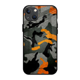 Camouflage Orange iPhone 13 Glass Back Cover Online