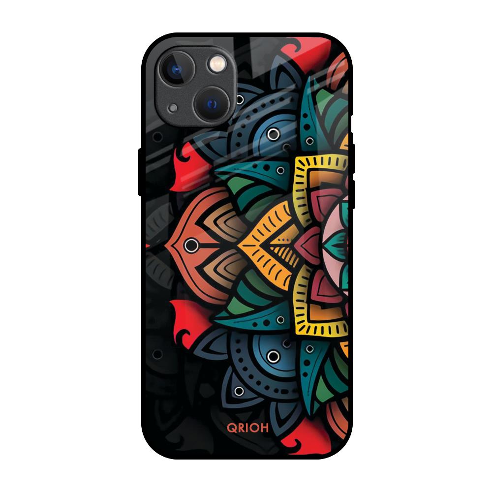 Retro Gorgeous Flower iPhone 13 Glass Back Cover Online