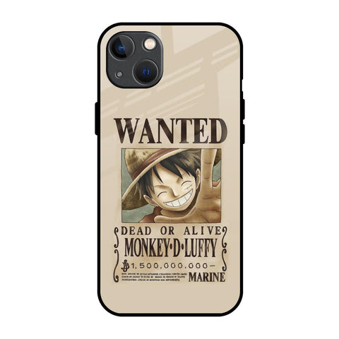 Luffy Wanted iPhone 13 Glass Back Cover Online