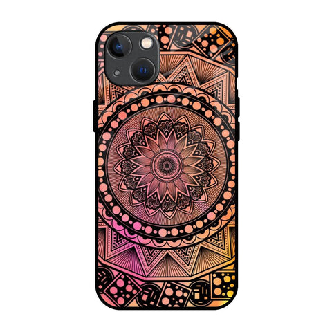 Floral Mandala iPhone 13 Glass Back Cover Online