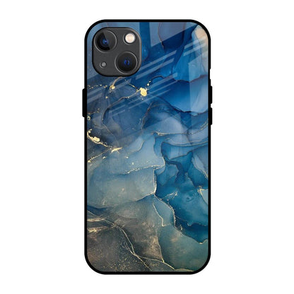 Blue Cool Marble iPhone 13 Glass Back Cover Online