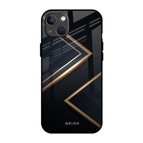 Sleek Golden & Navy iPhone 13 Glass Back Cover Online