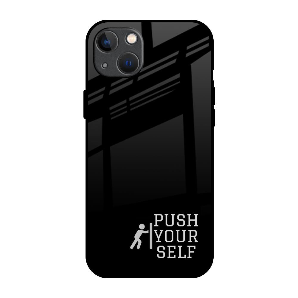 Push Your Self iPhone 13 Glass Back Cover Online