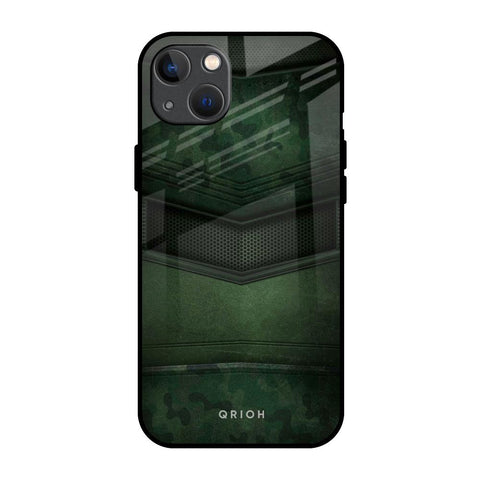 Green Leather iPhone 13 Glass Back Cover Online