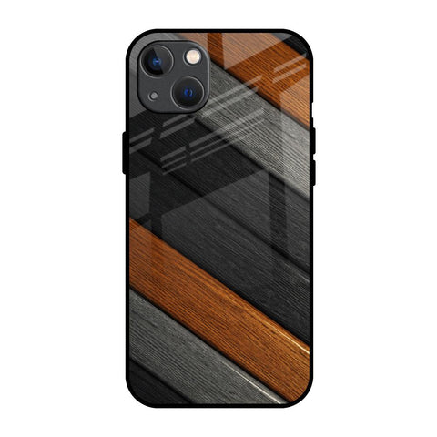Tri Color Wood iPhone 13 Glass Back Cover Online