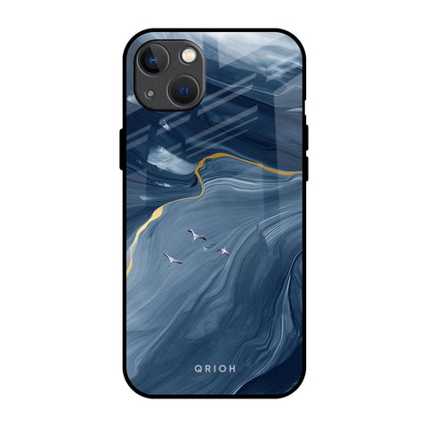 Deep Ocean Marble iPhone 13 Glass Back Cover Online