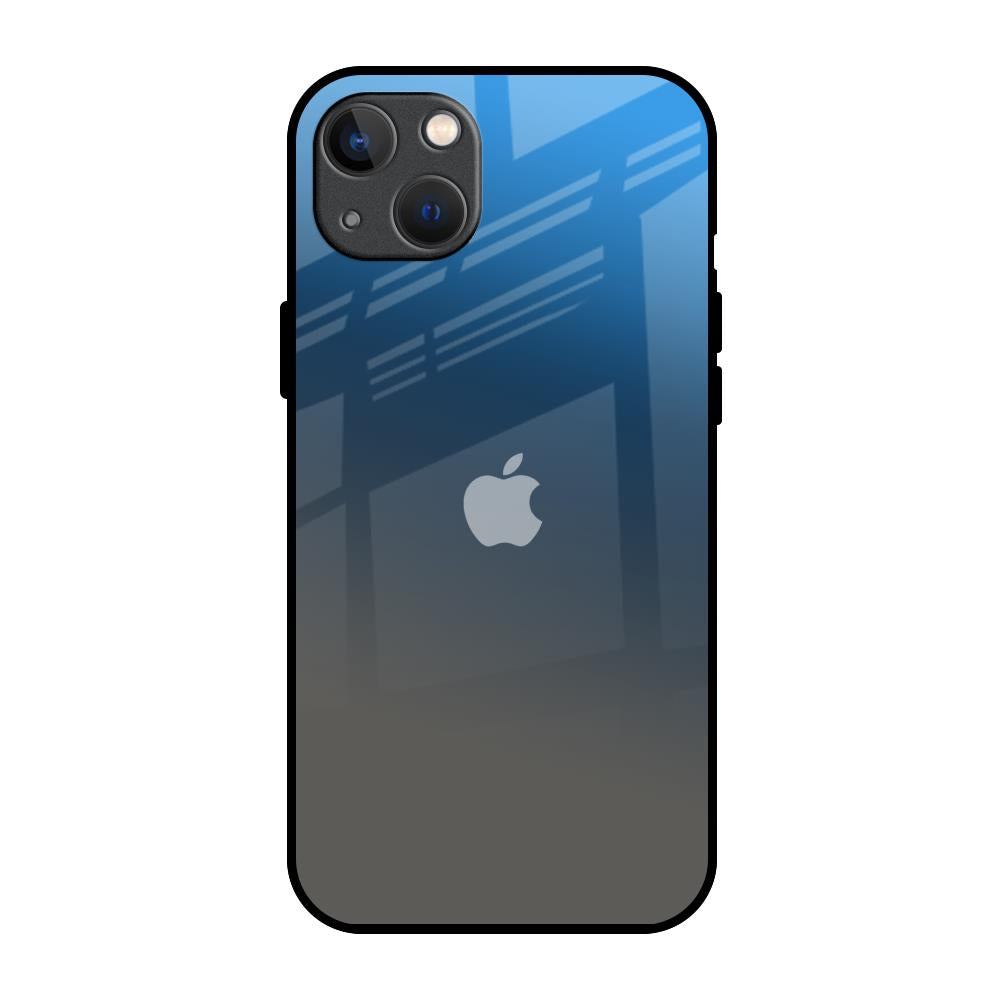 Blue Grey Ombre iPhone 13 Glass Back Cover Online