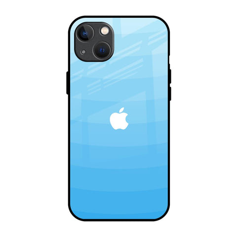 Wavy Blue Pattern iPhone 13 Glass Back Cover Online