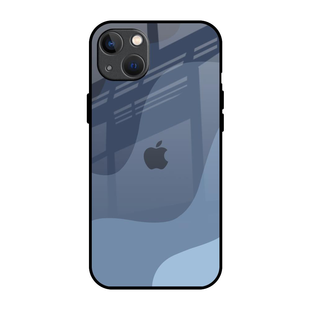 Navy Blue Ombre iPhone 13 Glass Back Cover Online