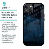 Dark Blue Grunge Glass Case for iPhone 13