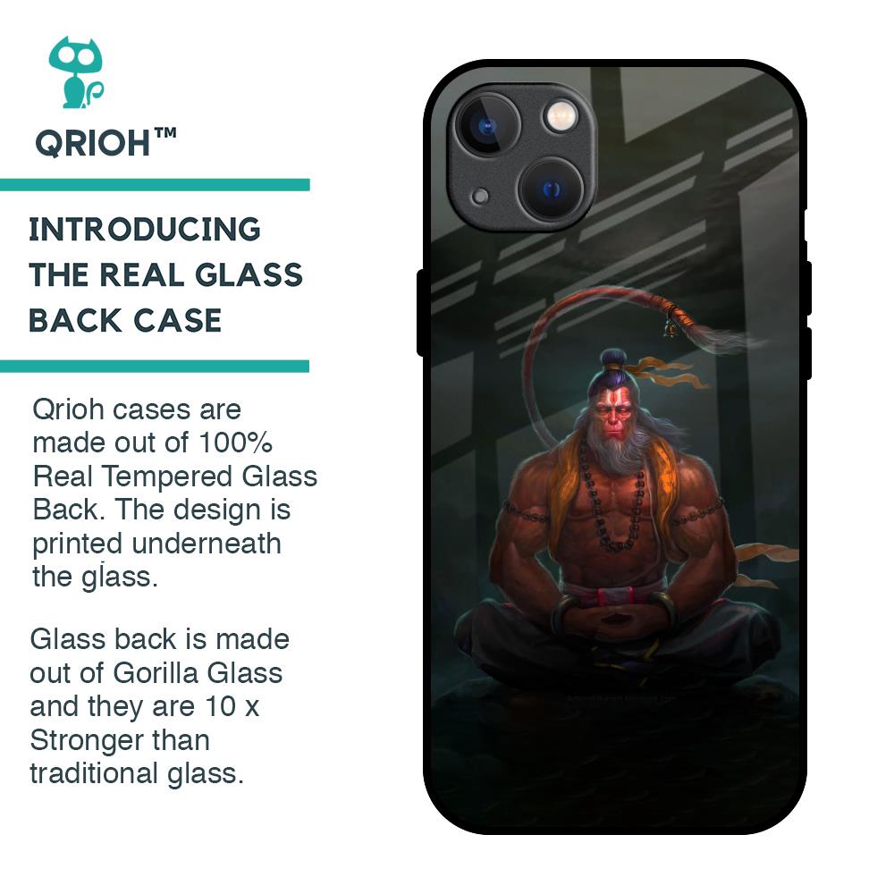 Lord Hanuman Animated Glass Case for iPhone 13