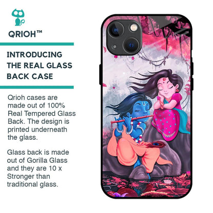 Radha Krishna Art Glass Case for iPhone 13