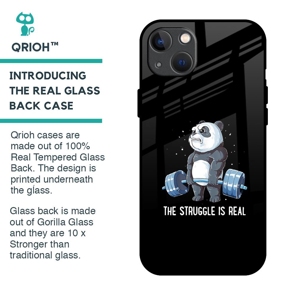 Real Struggle Glass Case for iPhone 13