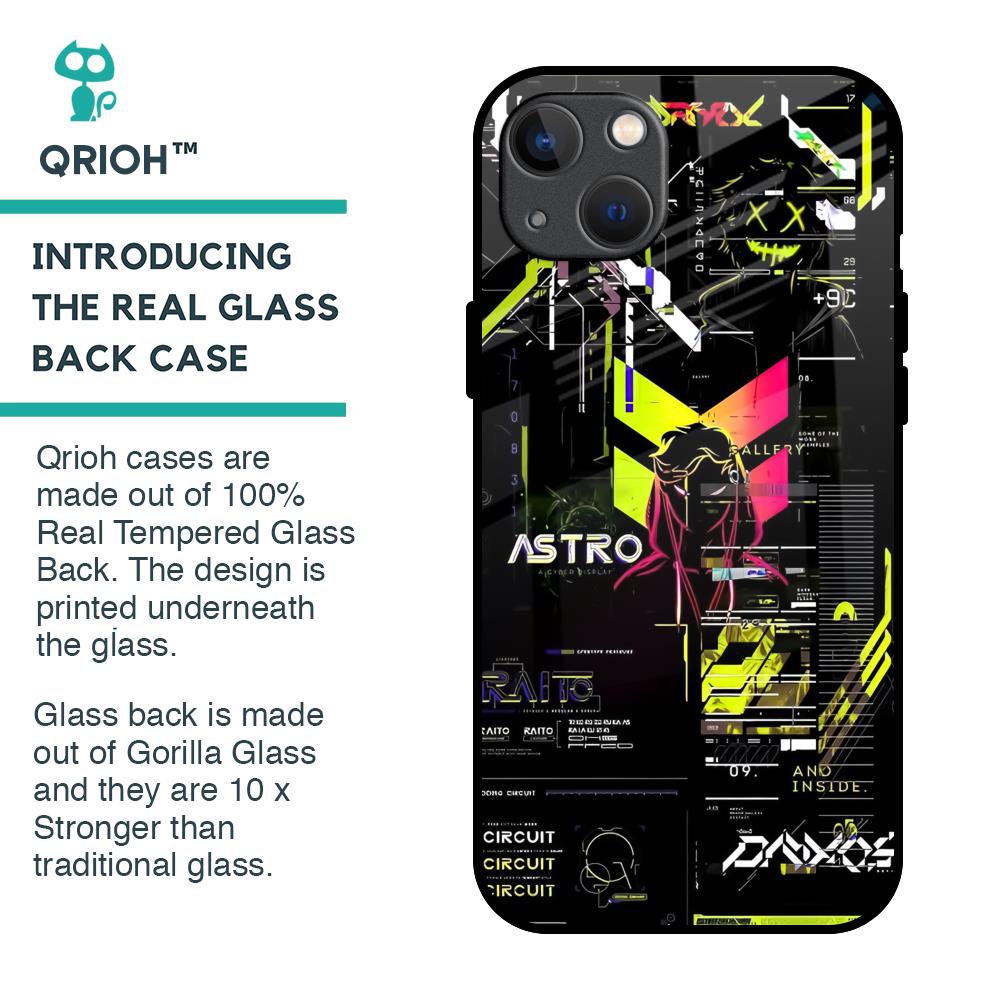Astro Glitch Glass Case for iPhone 13