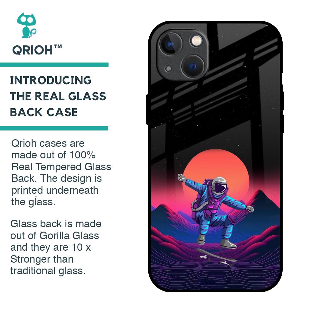 Retro Astronaut Glass Case for iPhone 13