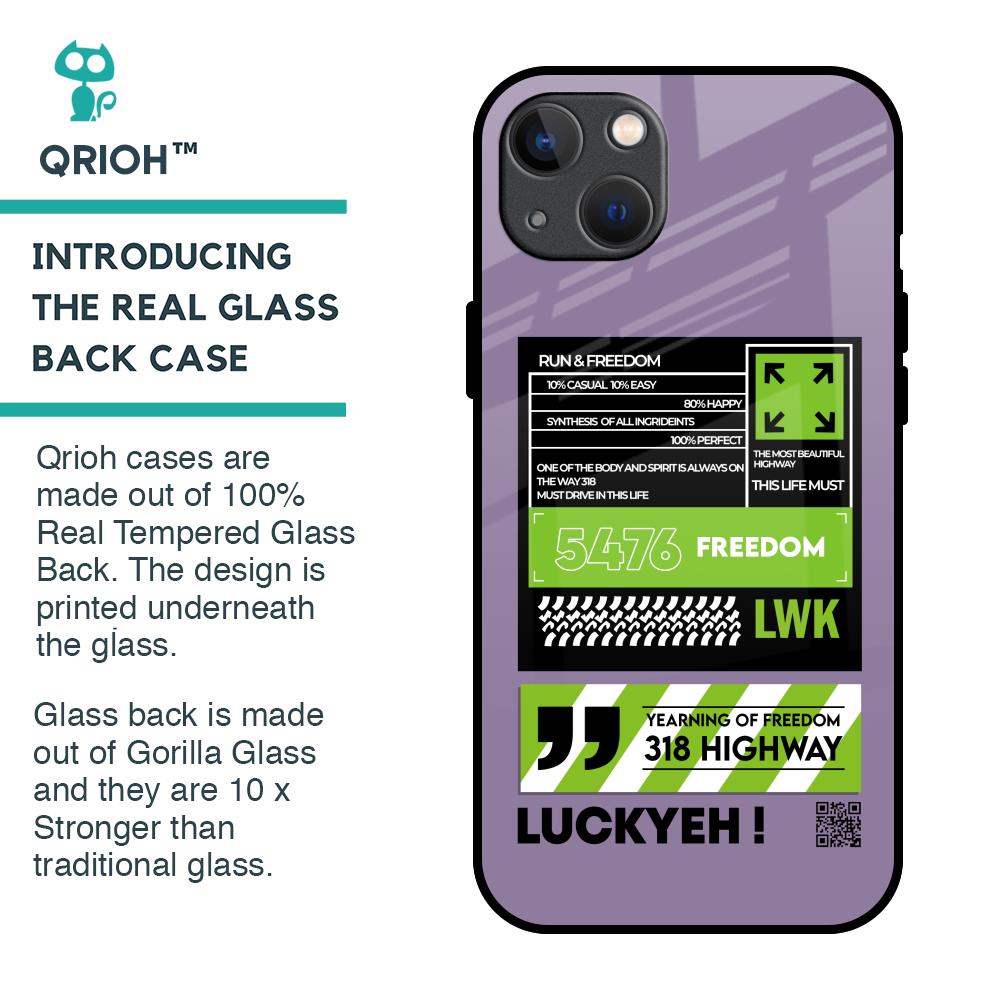 Run & Freedom Glass Case for iPhone 13