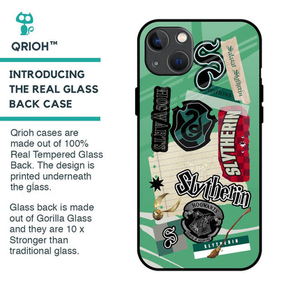 Slytherin Glass Case for iPhone 13