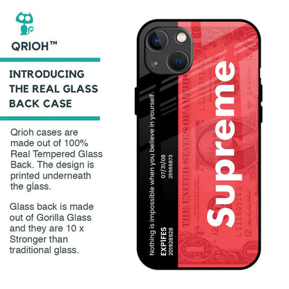 Supreme Ticket Glass Case for iPhone 13