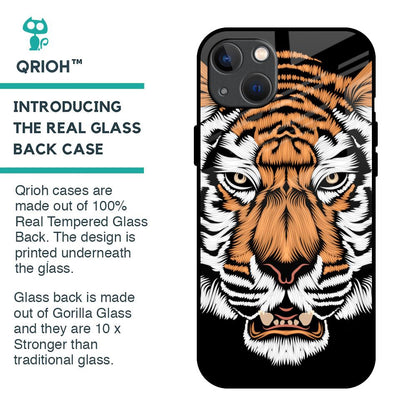 Angry Tiger Glass Case For iPhone 13