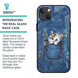 Kitty In Pocket Glass Case For iPhone 13