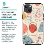 Abstract Faces Glass Case for iPhone 13