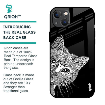 Kitten Mandala Glass Case for iPhone 13