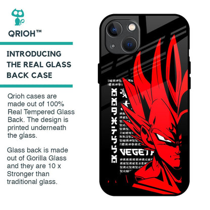 Red Vegeta Glass Case for iPhone 13