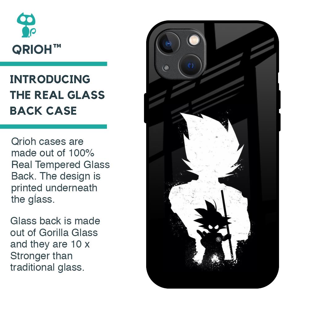 Monochrome Goku Glass Case for iPhone 13