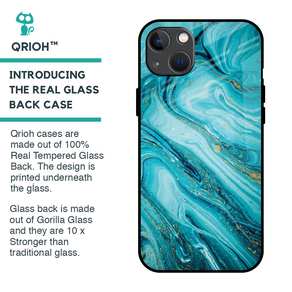 Ocean Marble Glass Case for iPhone 13