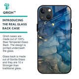 Blue Cool Marble Glass Case for iPhone 13