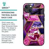Electroplated Geometric Marble Glass Case for iPhone 13